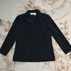 Faux leather in deep moss green jacket by Worthington size 14